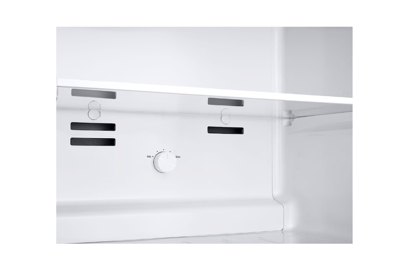 Handle view of 217L Top Freezer Refrigerator Essence Matte Black with LinearCooling and Deodorizer.